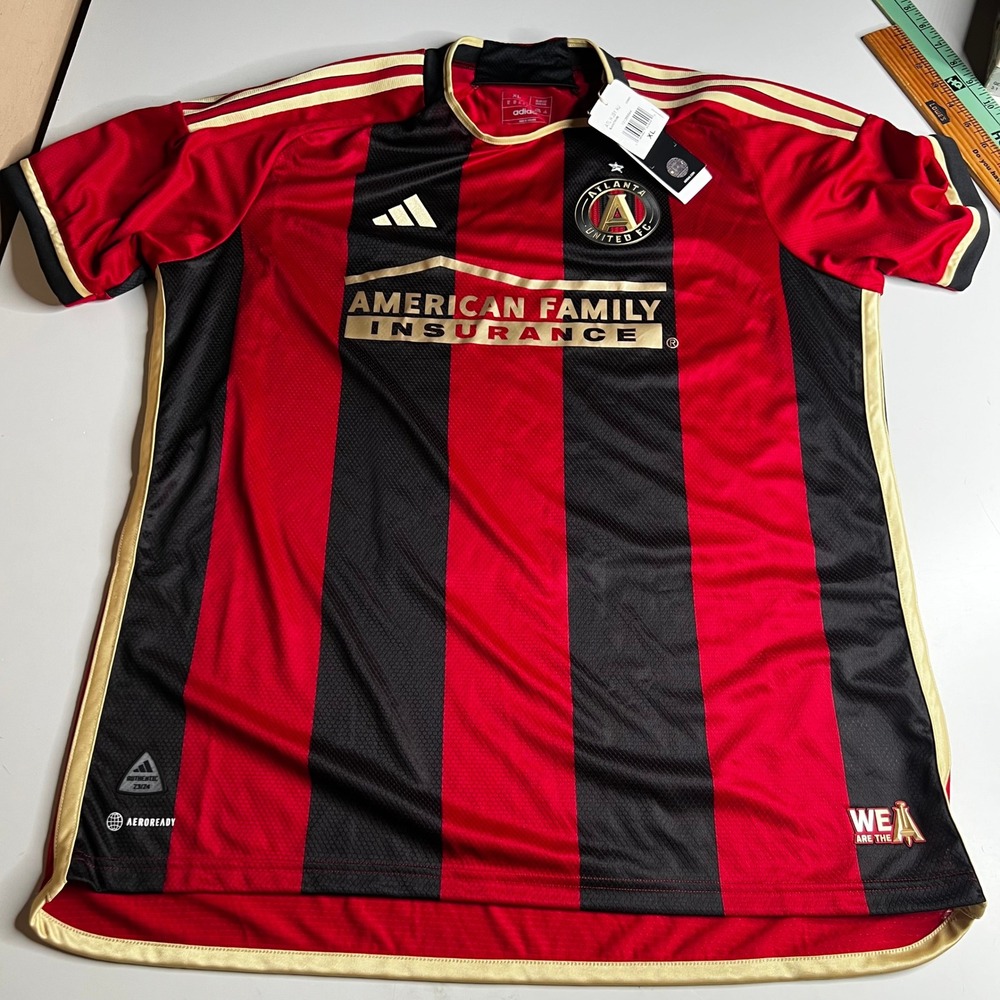 Adidas Atlanta United FC 2023/24 Authentic Home Jersey Red Black XL IC3001